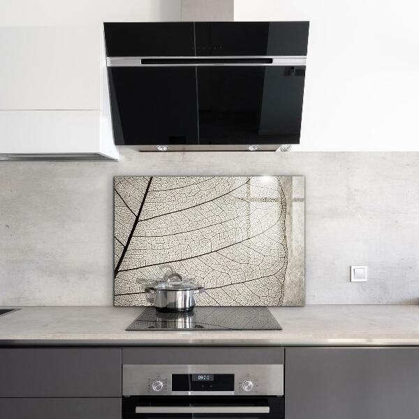 Stänkskydd kök Sepia löv textur