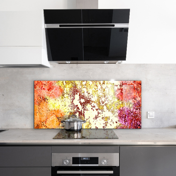 Stänkskydd kök Orange abstraktion