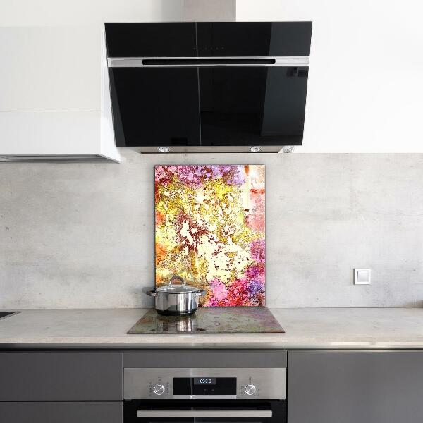 Stänkskydd kök Orange abstraktion