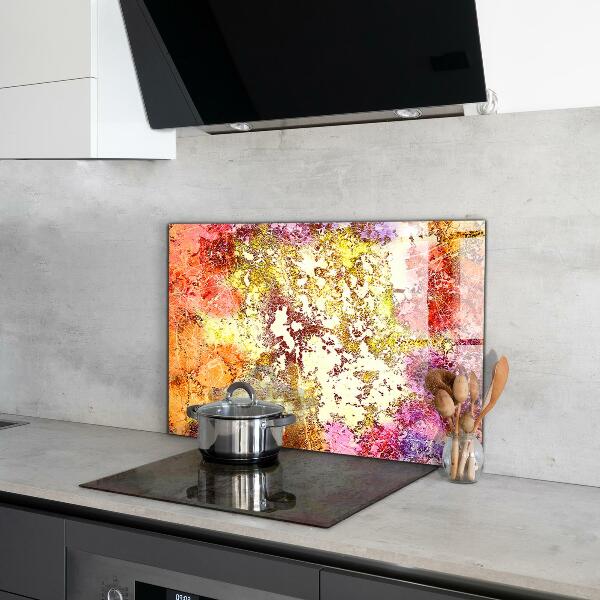 Stänkskydd kök Orange abstraktion