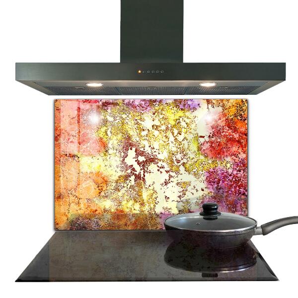 Stänkskydd kök Orange abstraktion