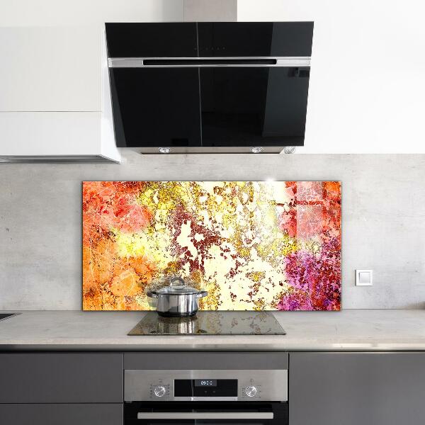 Stänkskydd kök Orange abstraktion