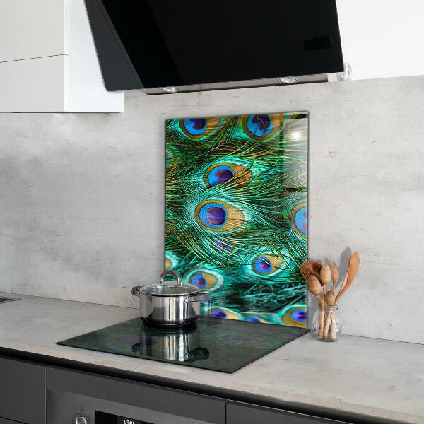 Stänkskydd kök Påfågelfjädrar vacker natur