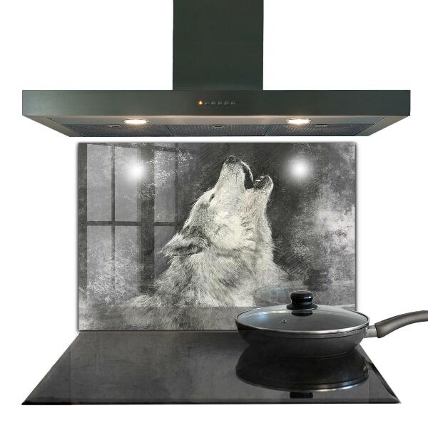 Stänkskydd kök Kanadensisk Wolf Illustration