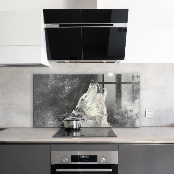 Stänkskydd kök Kanadensisk Wolf Illustration