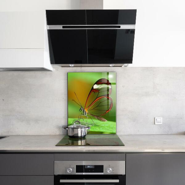 Stänkskydd kök Fjäril på ett löv