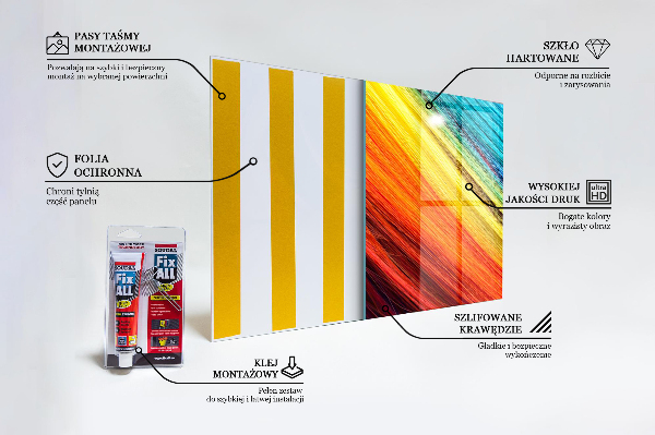 Stänkskydd kök Färgglada grafiska regnbågemönster