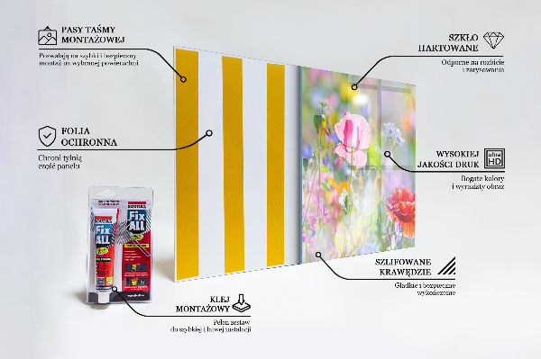 Stänkskydd kök Sommaräng av vallmo