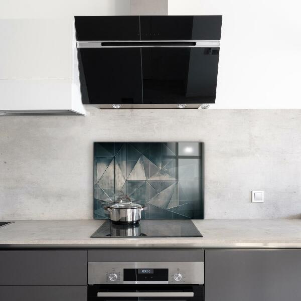 Stänkskydd kök Metall abstrakt trianglar