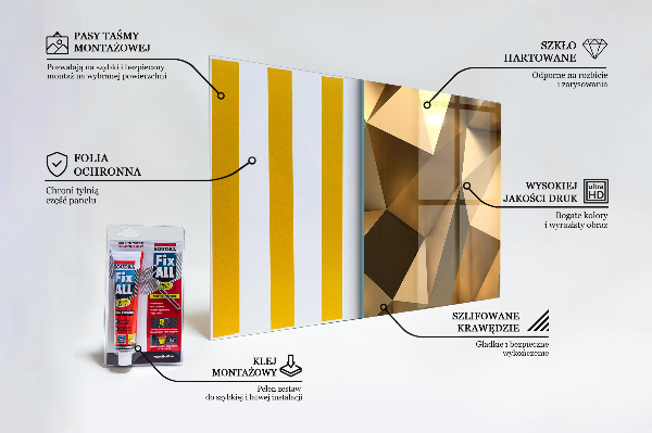Stänkskydd kök Metallisk geometrisk textur