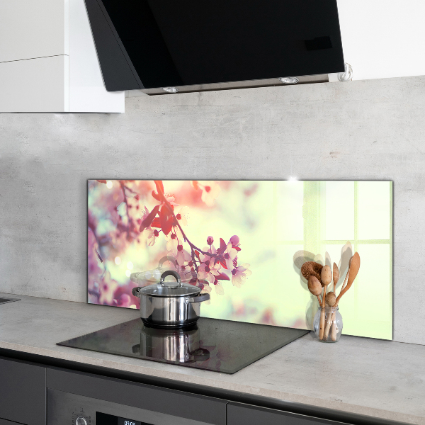 Stänkskydd kök Blommande rosa träd