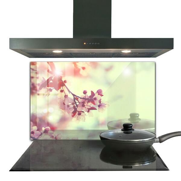 Stänkskydd kök Blommande rosa träd