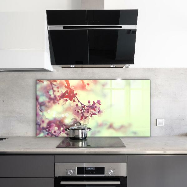 Stänkskydd kök Blommande rosa träd