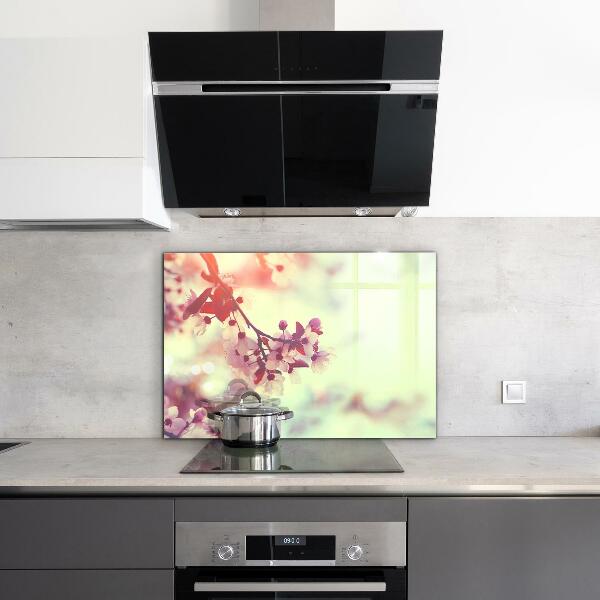 Stänkskydd kök Blommande rosa träd