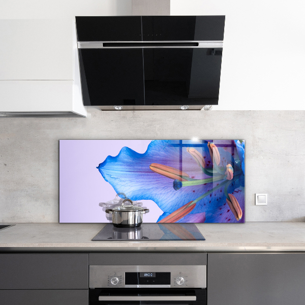 Stänkskydd kök Vacker blå lilja