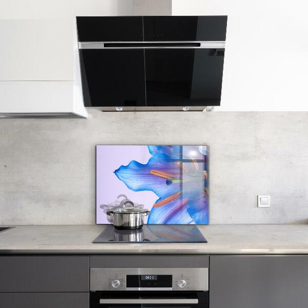 Stänkskydd kök Vacker blå lilja