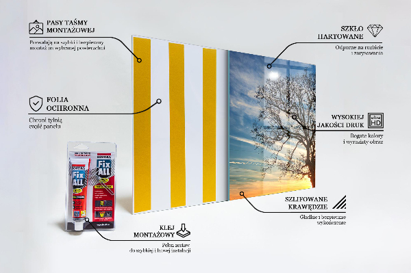 Stänkskydd kök Landskapsäng på morgonen