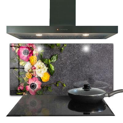 Stänkskydd kök Naturliga blommor sammansättning