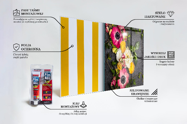 Stänkskydd kök Naturliga blommor sammansättning