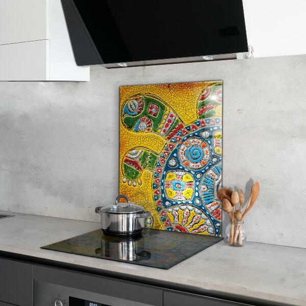 Stänkskydd kök Sköldpadda keramisk mosaik