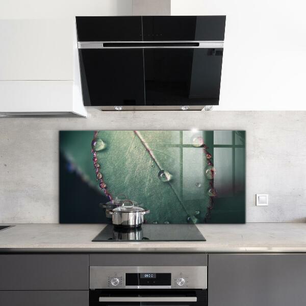 Stänkskydd kök Löv med daggdroppe