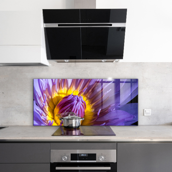 Stänkskydd kök Lila blomma detaljer