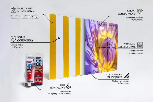 Stänkskydd kök Lila blomma detaljer