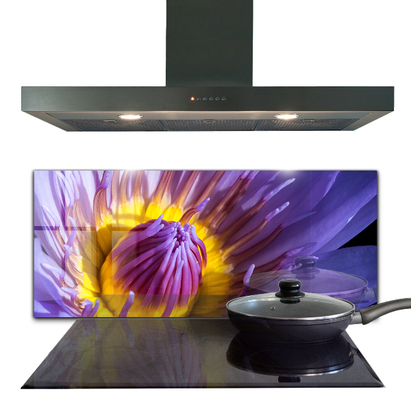 Stänkskydd kök Lila blomma detaljer