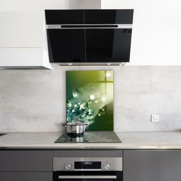 Stänkskydd kök Dagg på gröna löv