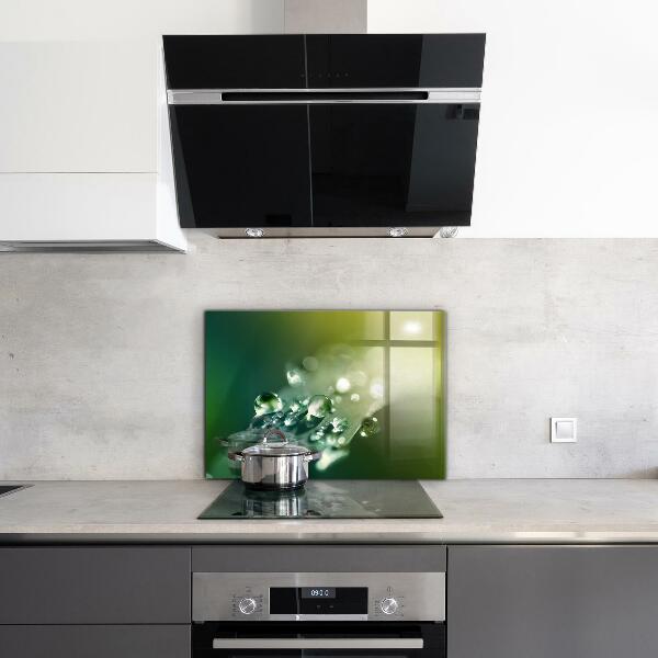 Stänkskydd kök Dagg på gröna löv