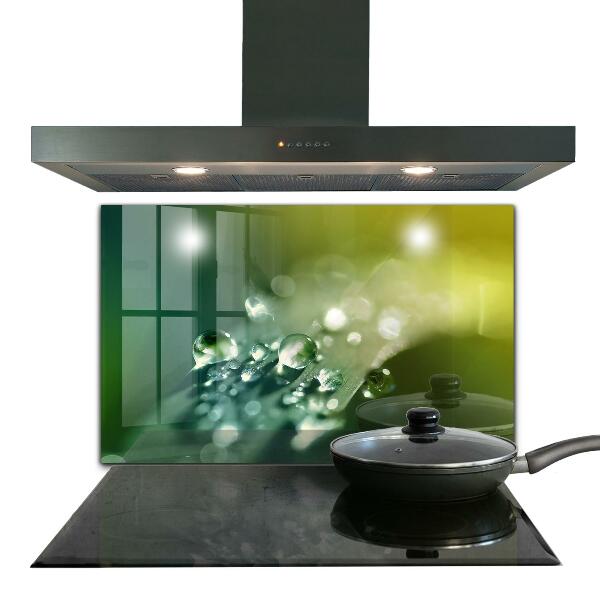 Stänkskydd kök Dagg på gröna löv