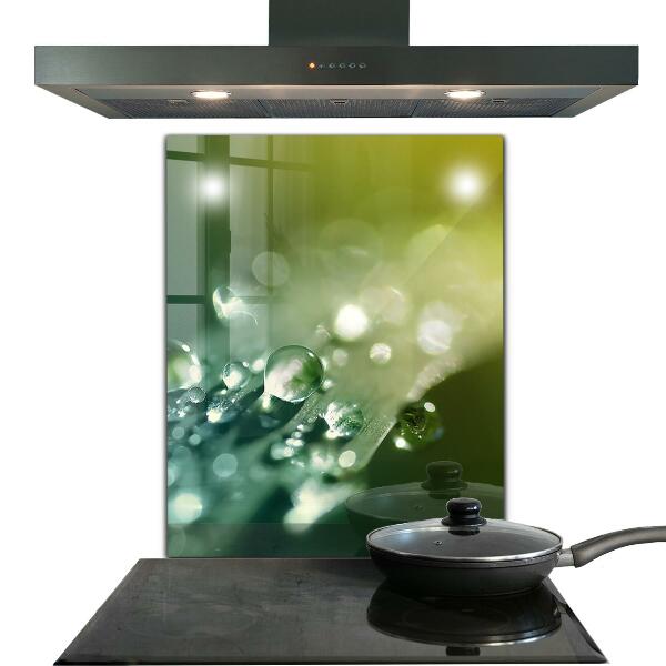 Stänkskydd kök Dagg på gröna löv