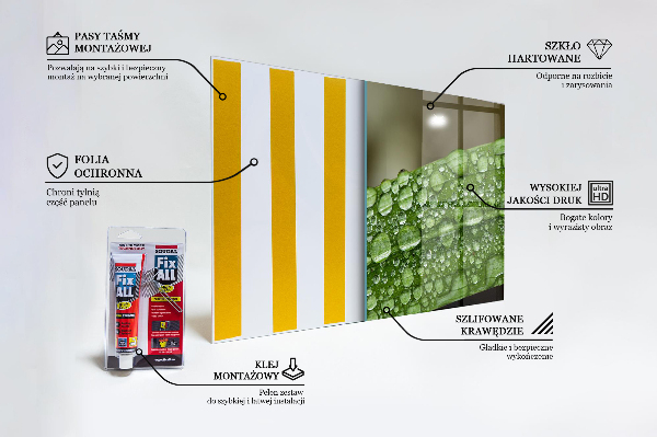 Stänkskydd kök Grönt blad efter regn