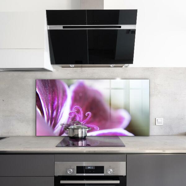 Stänkskydd kök Rosa blomma naturdetaljer