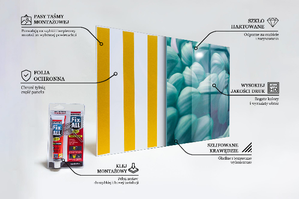 Stänkskydd kök Blå krysantemum