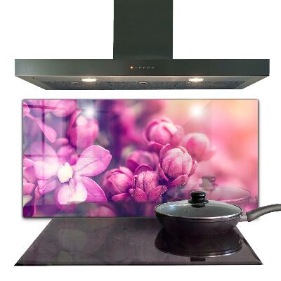 Stänkskydd kök Rosa liljor naturlig skönhet