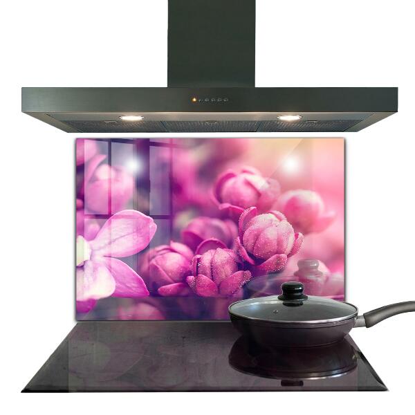 Stänkskydd kök Rosa liljor naturlig skönhet