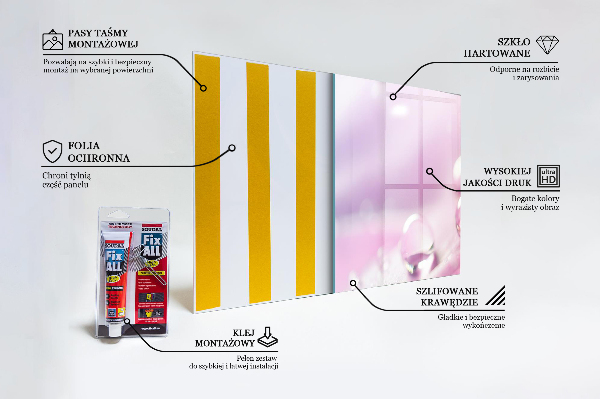 Stänkskydd kök Daggdroppar på en rosa blomma