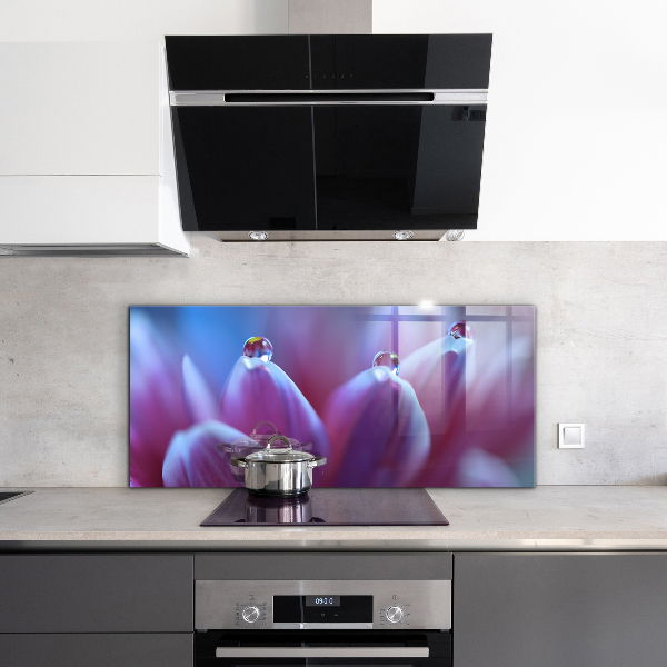 Stänkskydd kök Daggdroppar Lila Blomma