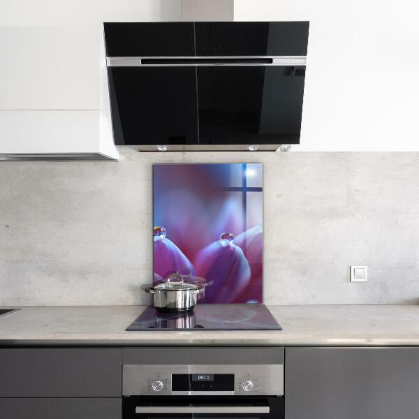 Stänkskydd kök Daggdroppar Lila Blomma