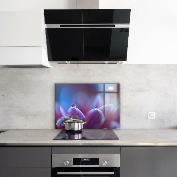 Stänkskydd kök Daggdroppar Lila Blomma