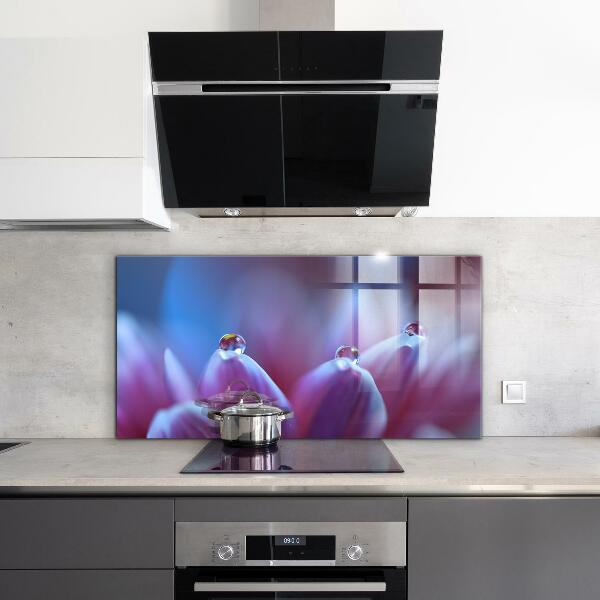 Stänkskydd kök Daggdroppar Lila Blomma