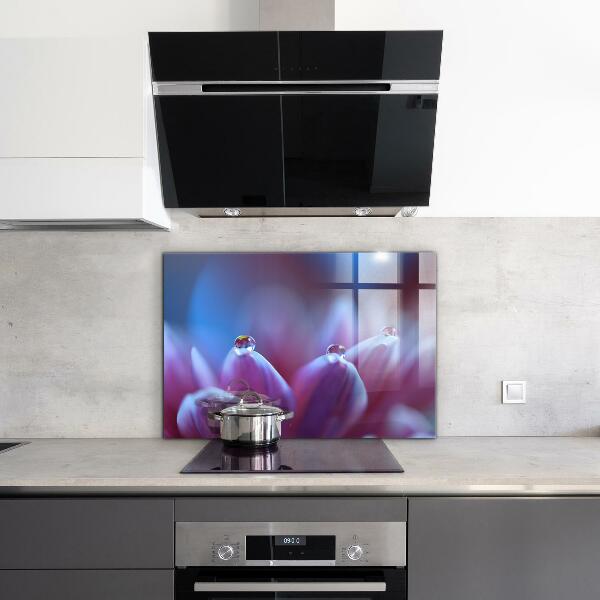 Stänkskydd kök Daggdroppar Lila Blomma