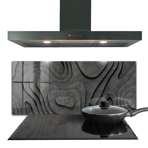 Stänkskydd kök Grå texturabstraktion