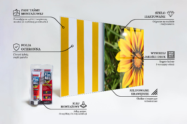 Stänkskydd kök Gul blomma på ängen