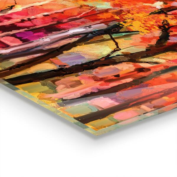 Stänkskydd kök Höstträd i parken