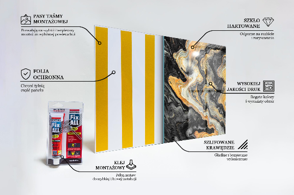 Stänkskydd kök Marmor modern konst