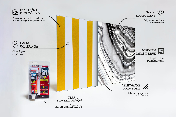 Stänkskydd kök Monokrom abstraktion