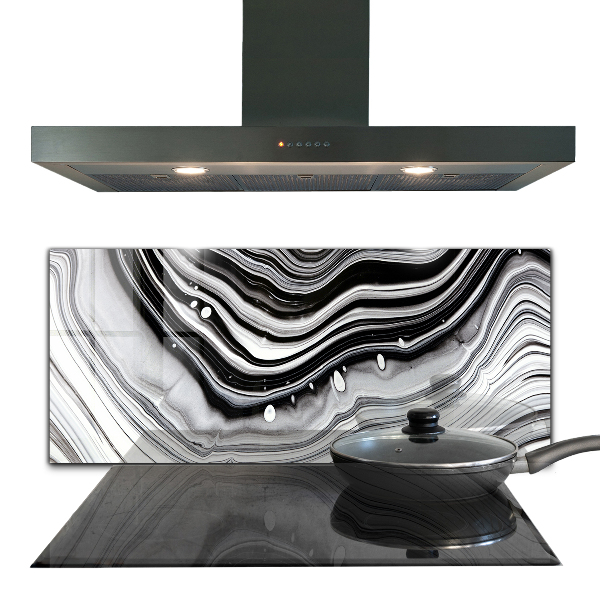 Stänkskydd kök Monokrom abstraktion