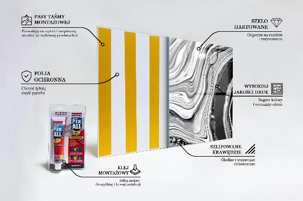 Stänkskydd kök Monokrom abstraktion